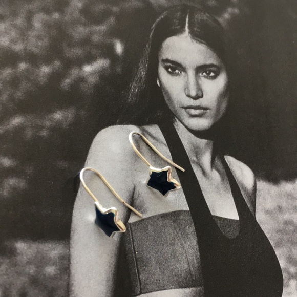 Vintage Jewelry - Beautiful vintage sterling silver enamel earrings